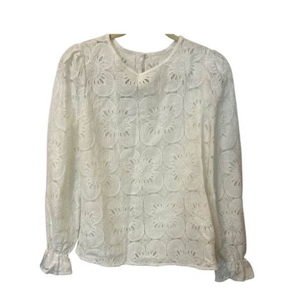 CUPSHE Elegant White Lace Blouse - Picture 2 of 4